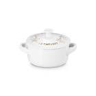Le Creuset Stoneware Holly Mini Casserole with Gold Decal 10cm image number 2