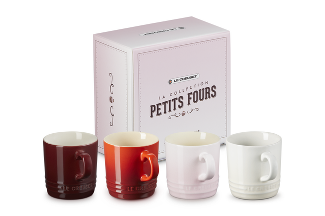 Stoneware Petits Fours Set of 4 Cappuccino Mugs image number 1
