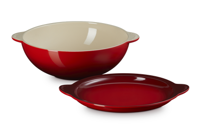 Stoneware Signature Round Serving Bowl with Lid