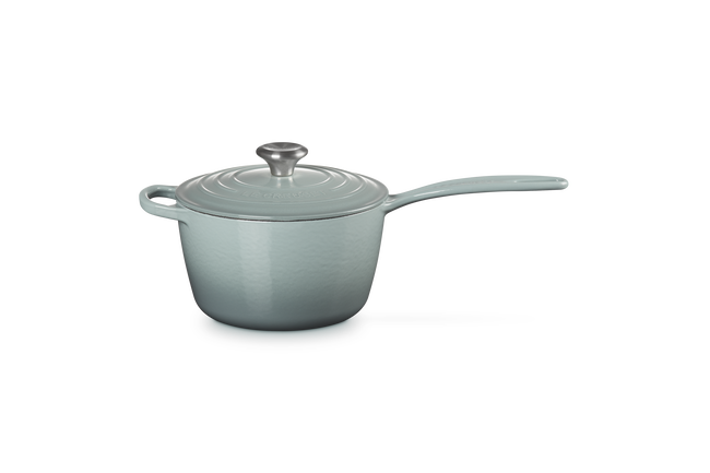 Le Creuset Cast Iron Signature Saucepan 18cm Sea SaltSea Salt image number 1