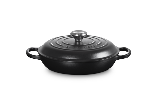 Le Creuset Cast Iron Signature Shallow Casserole 30cm Matte BlackMatte Black image number 1