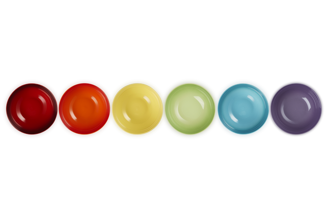 Stoneware Rainbow Set of 6 Cereal Bowls image number 5