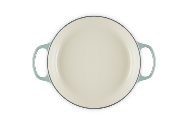 Cast Iron Signature Shallow Braiser with Glass LidSea Salt image number 4