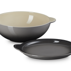 Stoneware Signature Round Serving Bowl with LidFlint image number 1