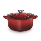 Cast Iron Heart Shaped Casserole with Heart KnobCerise image number 1