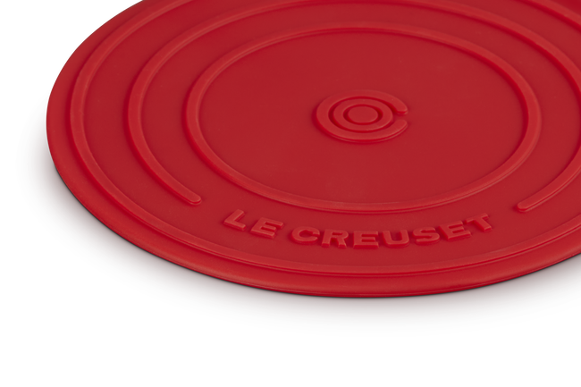 Le Creuset Silicone Set of 4 Coasters Lid Design 10cm CeriseCerise image number 2