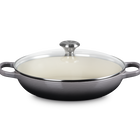 Cast Iron Signature Shallow Braiser with Glass LidFlint image number 1