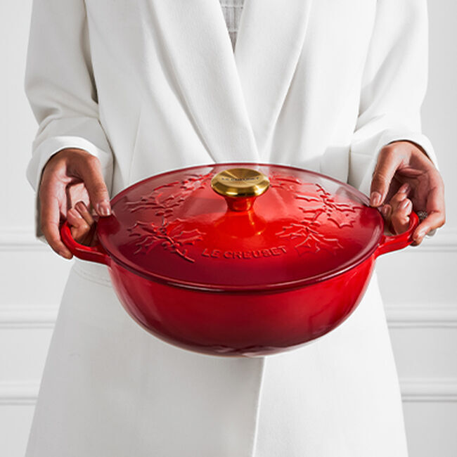 Cast Iron Holly Soup Pot with Gold Knob Le Creuset®