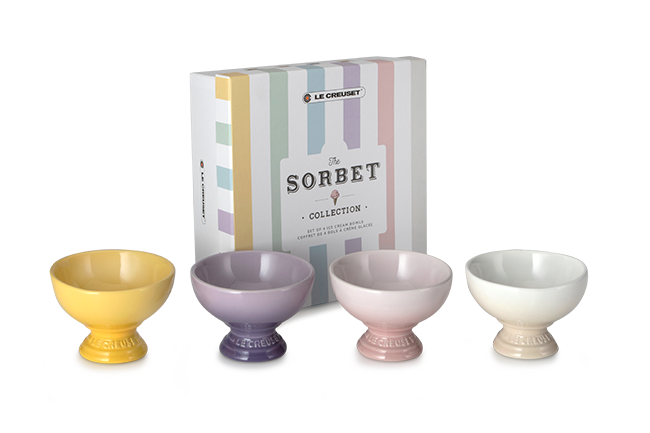 Stoneware Sorbet Set of 4 Ice Cream Bowls image number 1
