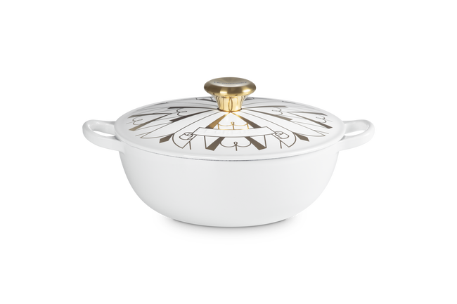 Cast Iron Art Deco Casserole image number 1