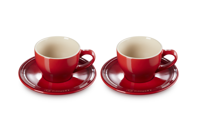 Stoneware Set of 2 Cups and Saucers image number 2