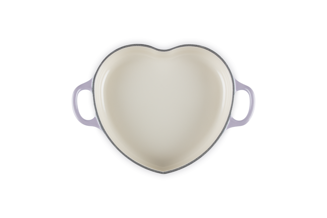 Le Creuset Cast Iron Classic Shallow Heart Casserole with Light Gold Heart Knob 20cmProvence image number 4