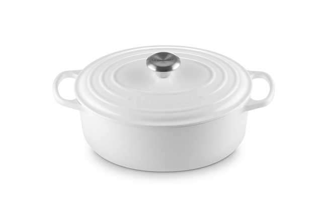 Cast Iron Signature Oval CasseroleWhite image number 2