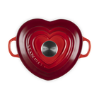 Cast Iron Heart Casserole Cerise with Stainless Steel Knob image number 5