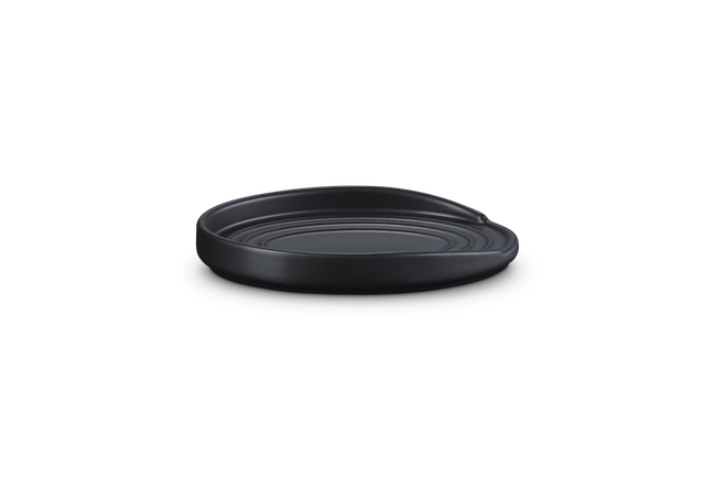 Stoneware Oval Spoon RestMatte Black image number 2
