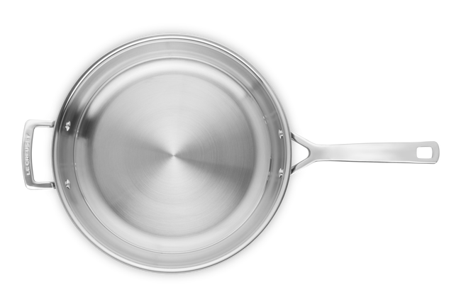 3-ply Stainless Steel Uncoated Frying Pan with Helper Handle image number 6