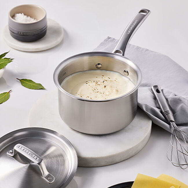Essential 3-ply Stainless Steel 16cm Saucepan with Lid image number 6