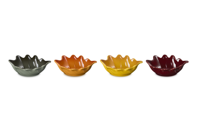 Le Creuset Stoneware Set of 4 Oak Leaf Mini Dishes