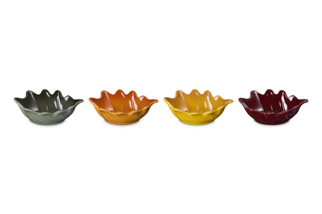Le Creuset Stoneware Set of 4 Oak Leaf Mini Dishes image number 1