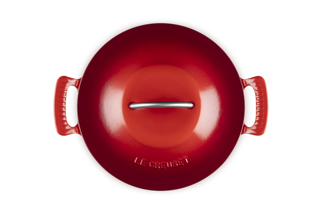 Le Creuset Cast Iron Classic Modern Heritage Round Casserole 26cm CeriseCerise image number 4