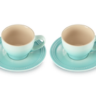Stoneware Set of 2 Cups and SaucersCool Mint image number 2