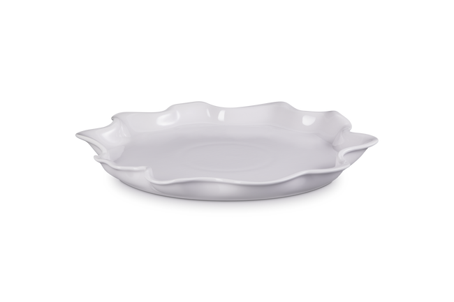 Stoneware Iris Serving PlatterShallot image number 1