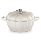 Le Creuset Cast Iron Signature Pumpkin Casserole 24cm MeringueMeringue image number 1