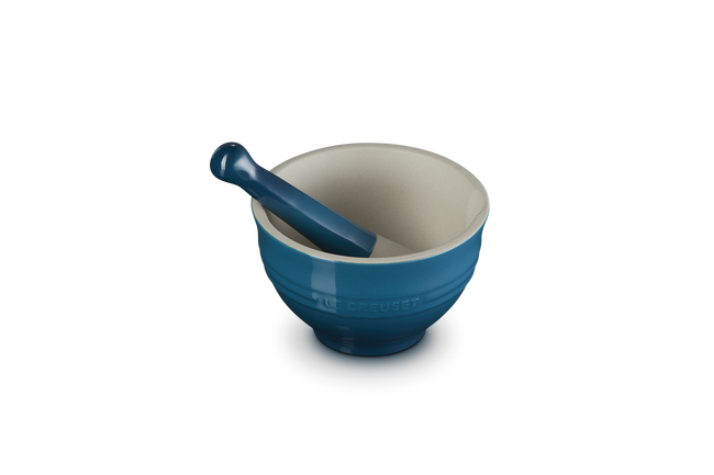 Stoneware Pestle & MortarDeep Teal image number 2