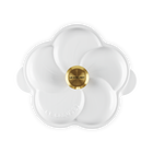 Le Creuset Cast Iron Floral Casserole 20cm with Gold Knob White image number 5