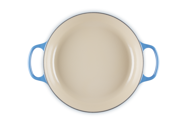 Le Creuset Cast Iron Signature Shallow Casserole 32cm Azure BlueAzure Blue image number 4