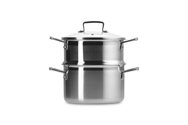 3-ply Stainless Steel Casserole with Steamer Set image number 8