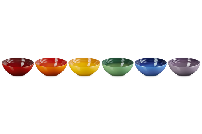 Stoneware Rainbow Set of 6 Cereal Bowls image number 2