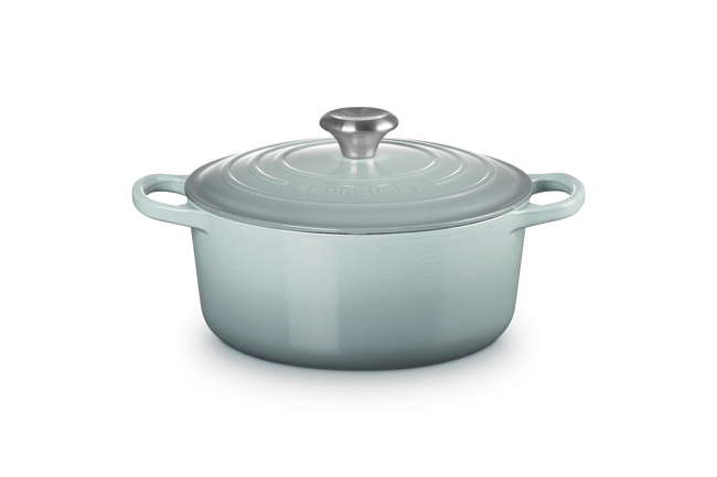 Le Creuset Cast Iron Signature Round Casserole 24cm Sea SaltSea Salt image number 1