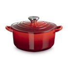Cast Iron Heart Casserole Cerise with Stainless Steel Knob image number 1