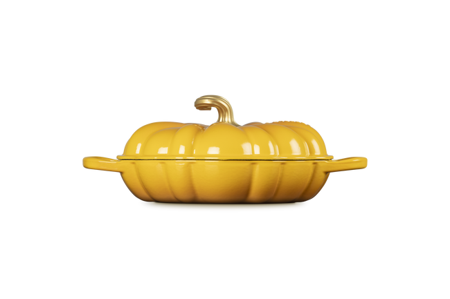 Le Creuset Cast Iron Signature Pumpkin Shallow Casserole 28cm NectarNectar image number 3