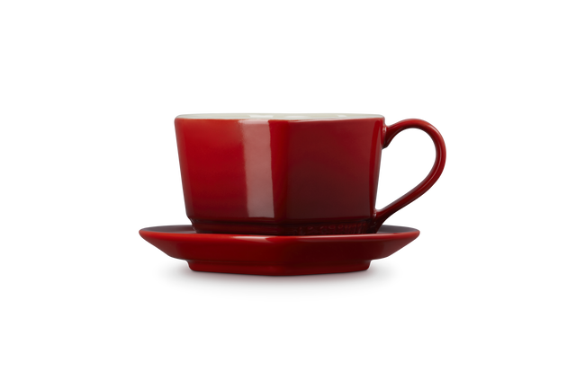 Stoneware Heart Mug with Saucer image number 3