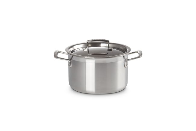 3-ply Stainless Steel Deep Casserole image number 1