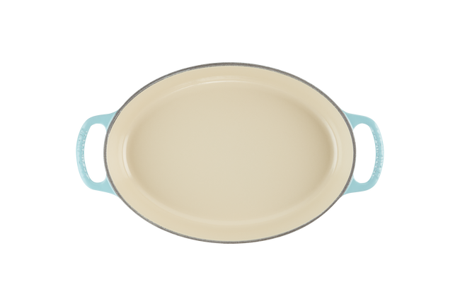Le Creuset Cast Iron Signature Oval Casserole Dish 28cm CaribbeanCaribbean image number 4