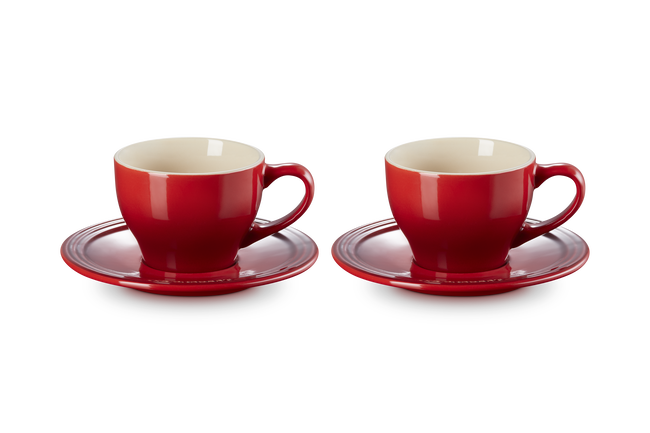 Stoneware Set of 2 Cups and Saucers image number 1