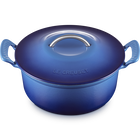 Le Creuset Cast Iron Classic Modern Heritage Round Casserole 26cm Azure BlueAzure Blue image number 2