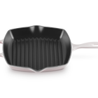 Le Creuset Cast Iron Signature Square Skillet Grill 26cm Shell PinkShell Pink image number 2