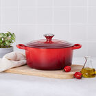 Cast Iron Signature Round CasseroleCerise image number 6