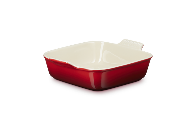 Stoneware Heritage Square DishCerise image number 5