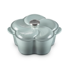 Le Creuset Cast Iron Floral Casserole 20cm Sea SaltSea Salt image number 2