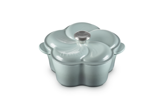 Le Creuset Cast Iron Floral Casserole 20cm Sea SaltSea Salt image number 2