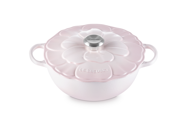Le Creuset Cast Iron Signature Petal Soup Pot 26cm Shell PinkShell Pink image number 2