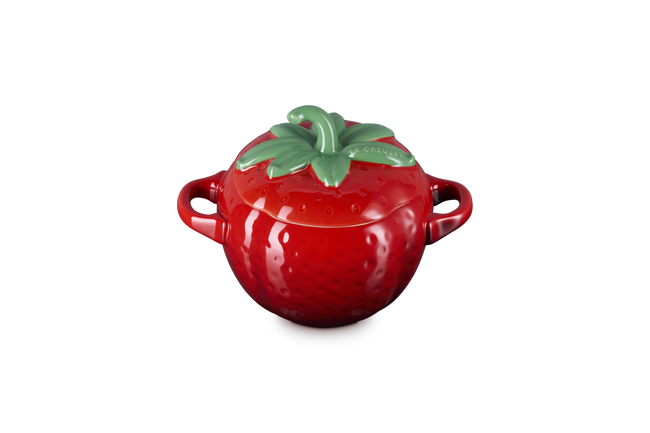 Le Creuset Stoneware Strawberry Fruit Mini Cocotte 570ml Cerise image number 4