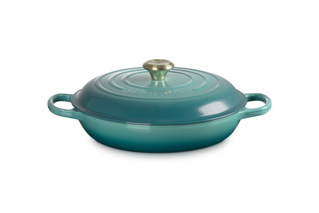Le Creuset Cast Iron Signature Shallow CasseroleRiviera image number 1
