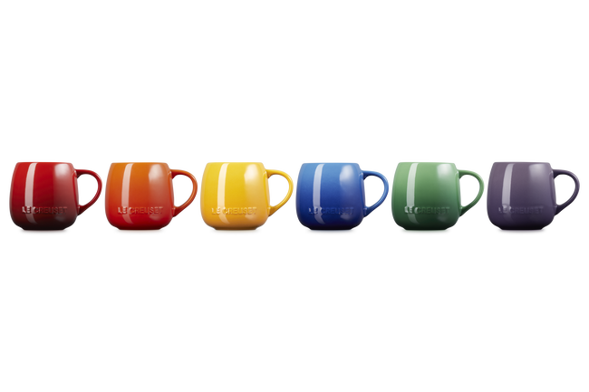 Stoneware Rainbow Set of 6 Coupe Mugs image number 4