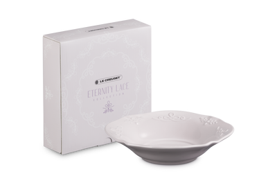 Le Creuset Stoneware Eternity Lace Dish Border Relief 20cm